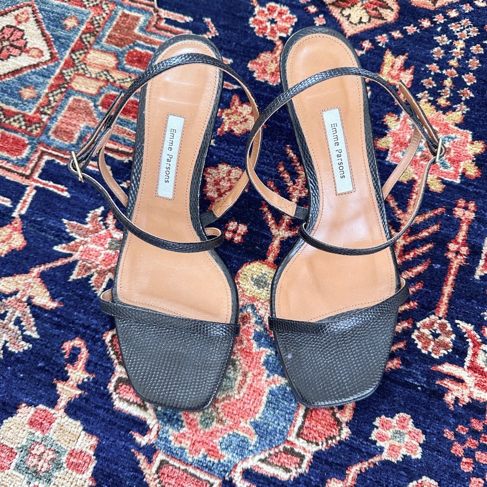 Emme Parsons Embossed Lizard Heels